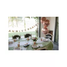 Pink gold foil balloon "Joyeux anniversaire"