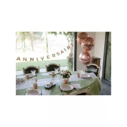 Pink gold foil balloon "Joyeux anniversaire"