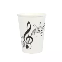 10 black and white music cups