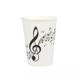 10 schwarz und weiss Musik Becher