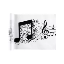 Chemin de table musique noir et blanc