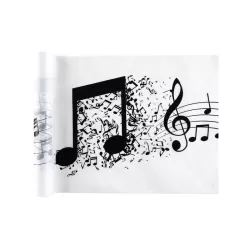Runner da tavolo musica nero e bianco