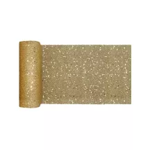 1 chemin de table en paillettes dorées