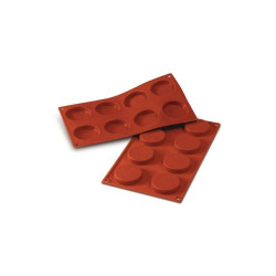Stampi per dolci "a cilindro" in silicone - dimensioni di ogni cavità: Ø 6 cm