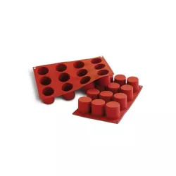 Moules "Cylindre" en silicone - Dimension de chaque cavité: Ø 4.8 cm