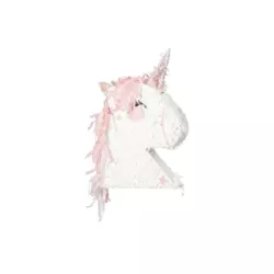 Piñata licorne blanche et rose