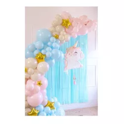 White and pink unicorn piñata