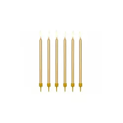Tall gold candles