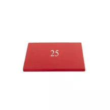 Rote Tortenplatte - Tortenplatte Form: Quadrat 25 cm