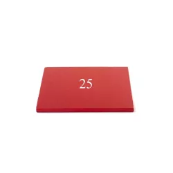 Rote Tortenplatte - Tortenplatte Form: Quadrat 25 cm