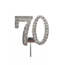 Cake Topper "Chiffres diamantés" - Chiffre: 70