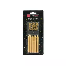 Candele oro 12 pezzi