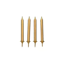 Candele oro 12 pezzi