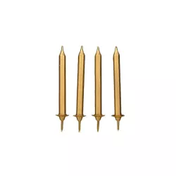 Candele oro 12 pezzi