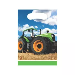 8 Sachets de fête "Tracteur"
