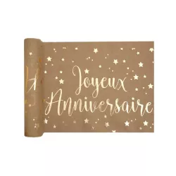 Table runner - kraft & gold
