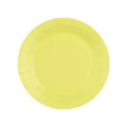 10 piatti di carta giallo chiaro