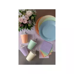 10 light purple paper cups