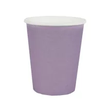 10 light purple paper cups