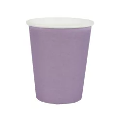 10 Hellviolette Pappbecher