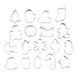 Set of 18 Christmas cookie cutters