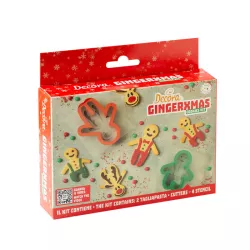Reindeer and man cookie cutters and stencils