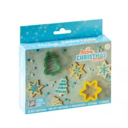 Fir tree and star cookie cutters and stencils