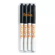 8 stylos alimentaires noirs