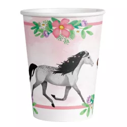 8 tazze di cartone "Cavallo