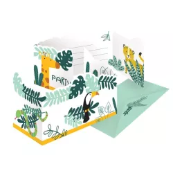 8 biglietti d'invito "Get Wild