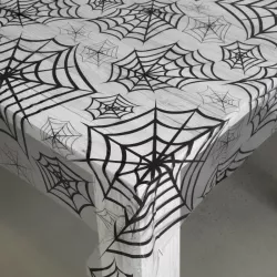 1 Durchsichtige Tischdecke "Spinnennetz"