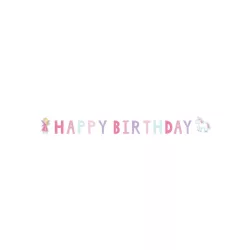 1 ghirlanda di buon compleanno "Principessa e unicorno
