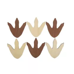 6 Wooden paws - Dino Kraft