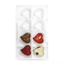 8 Stampo per cioccolato a forma di cuore