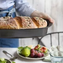 Teglia per pane/brioche in metallo antiaderente
