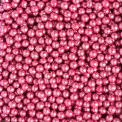Metallic pink sugar pearls - 100 gr