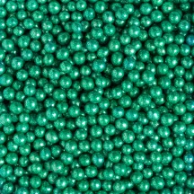 Metallisch grüne Zuckerperlen - 100gr