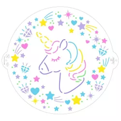 1 stencil unicorno da 25 cm