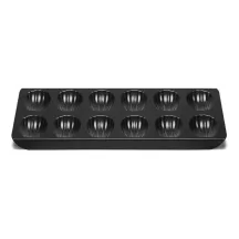 Madeleine Backform aus Metall für 12 köstliche französische Madeleines