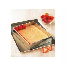 Stainless steel rectangle extensible frame - max 46x32cm