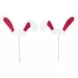 24 Cake Toppers - Hasenohren