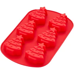 1 moule en silicone avec 6 cavités sapins de Noël