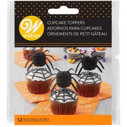 12 Cake Toppers "Araignée