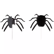 12 Cake Toppers "Spinne"