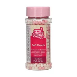 "Soft Pearls" Pink/White in sugar