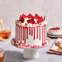 1 Schokolade Flasche für Drip Cake "rot"