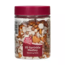 Golden and white hearts medley sprinkle 70 gr