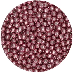 60 g Perle di cioccolato croccante rosa metallizzato