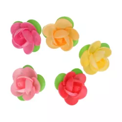 5 Rosen aus Esspapier