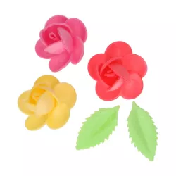 Rose con foglie di carta commestibile